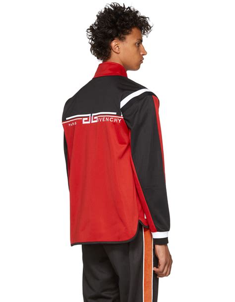 givenchy red logo stripe track jacket|GIVENCHY Logo.